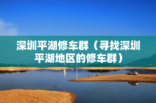 深圳平湖修车群（寻找深圳平湖地区的修车群）第1张-深圳外围预约